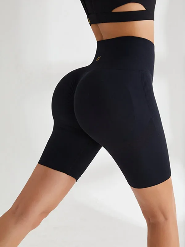 ZASUWA Female Mesh Hollow Beauty Back Tight High Waist Short Tracksuit