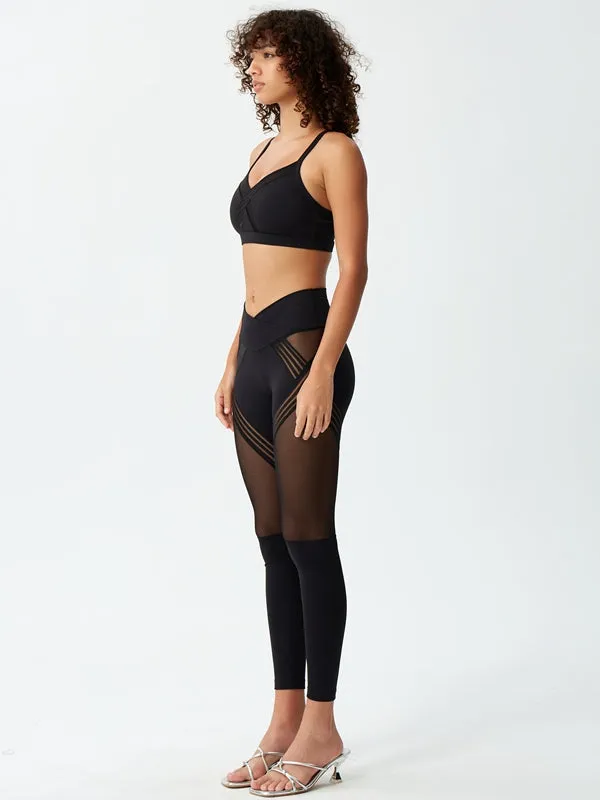 ZASUWA Female Mesh Quick Dry Elastic Tight Leggings