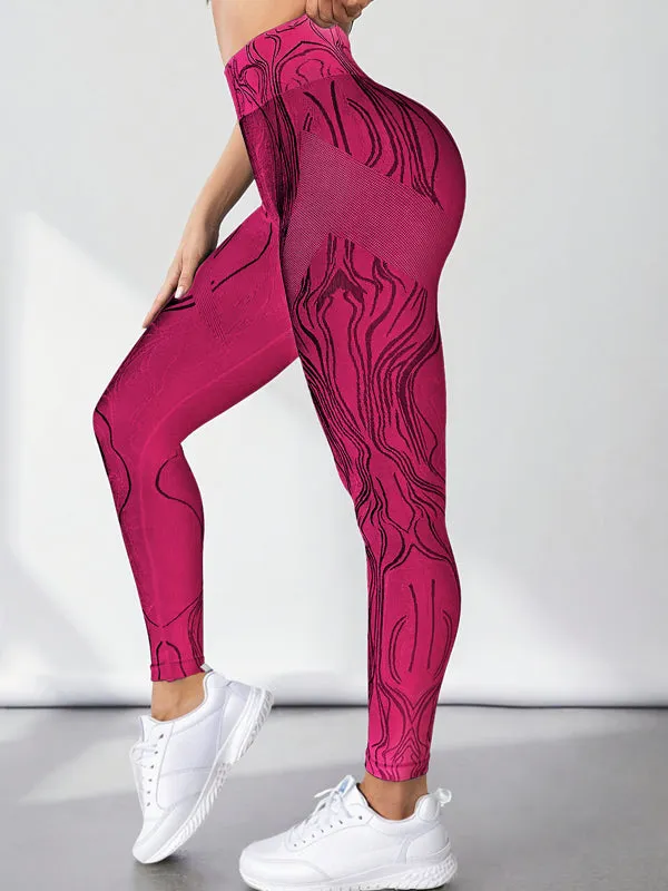 ZASUWA Female Natural Texture Seamless Scrunch Bum Leggings