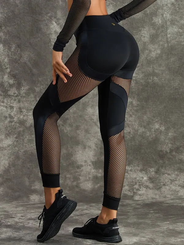 ?ZASUWA Female Net Style Booty Leggings