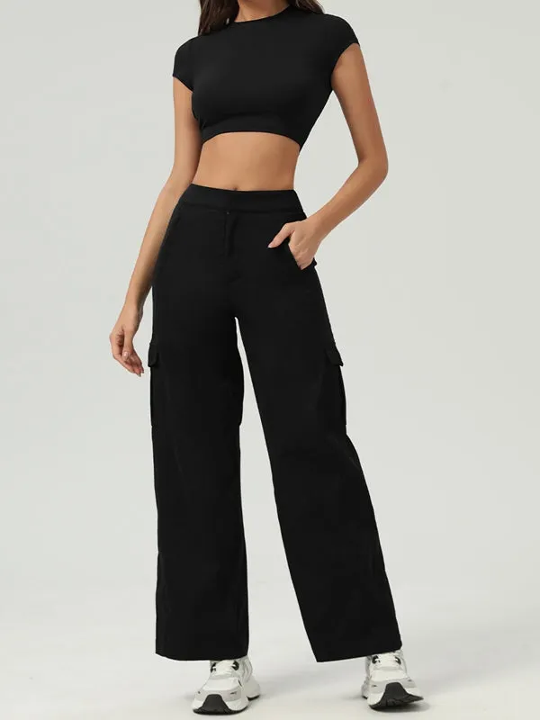 ZASUWA Female Pocket Casual Cargo Style Tracksuit