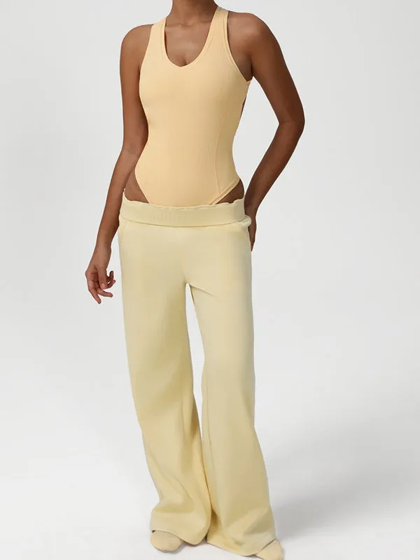 ZASUWA Female Pocket Casual Cross Back Tracksuit