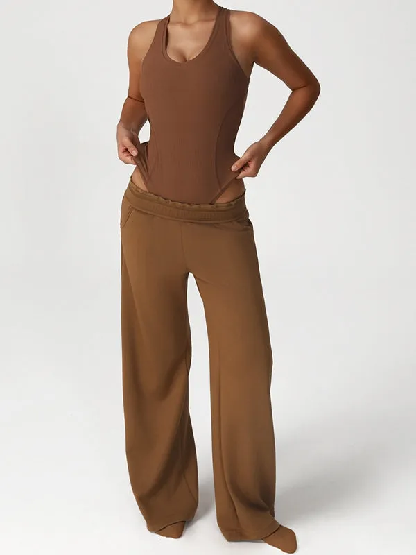 ZASUWA Female Pocket Casual Cross Back Tracksuit