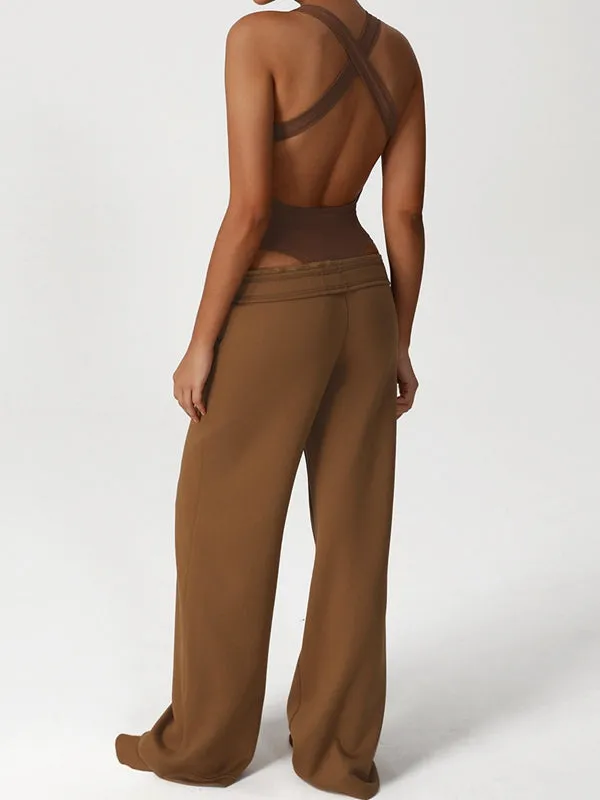 ZASUWA Female Pocket Casual Cross Back Tracksuit