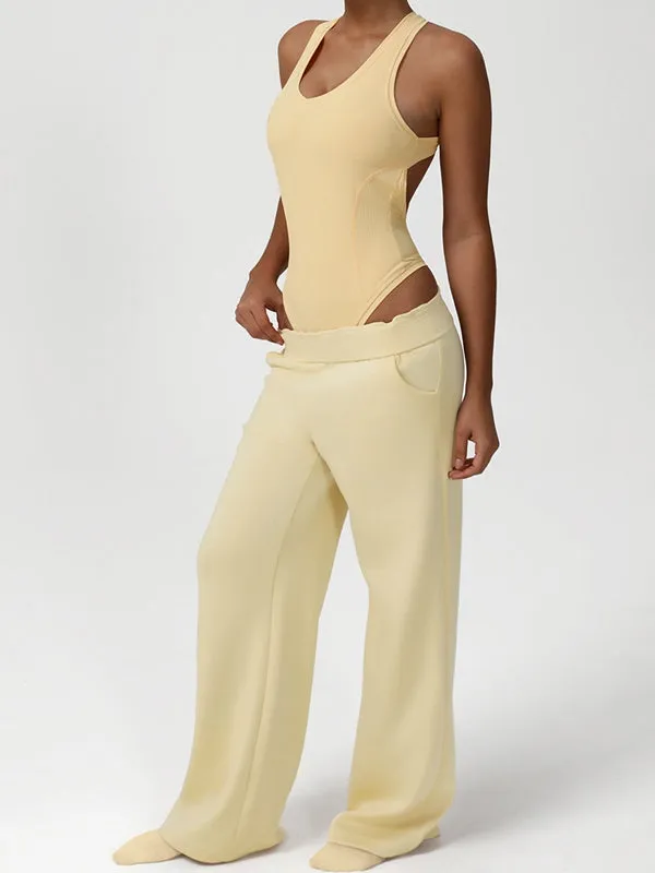 ZASUWA Female Pocket Casual Cross Back Tracksuit