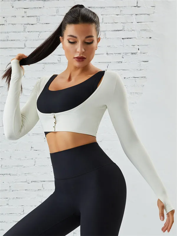 ZASUWA Female Pocket Thumbhole Ribbed High-support Leggings
