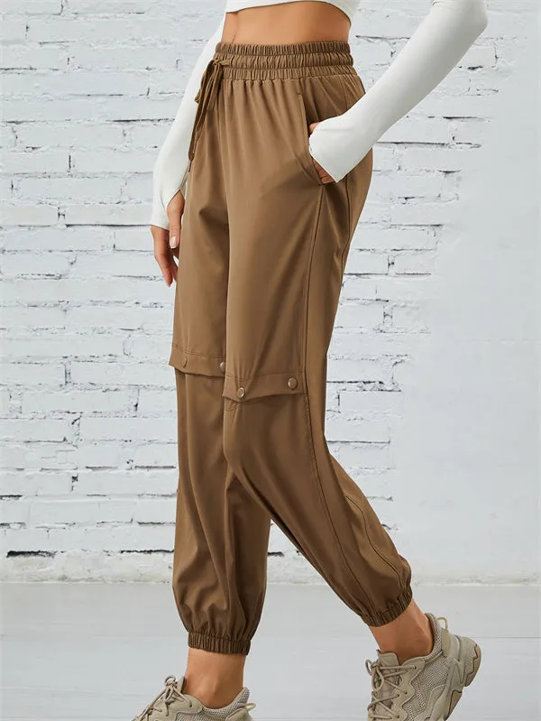 ZASUWA Female Pocket Zipper Thumbhole Leggings