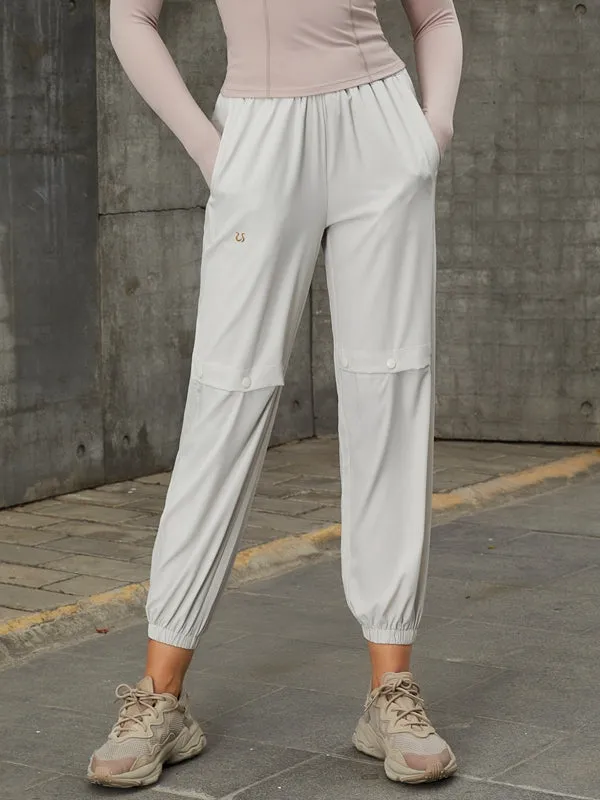 ZASUWA Female Pocket Zipper Thumbhole Leggings