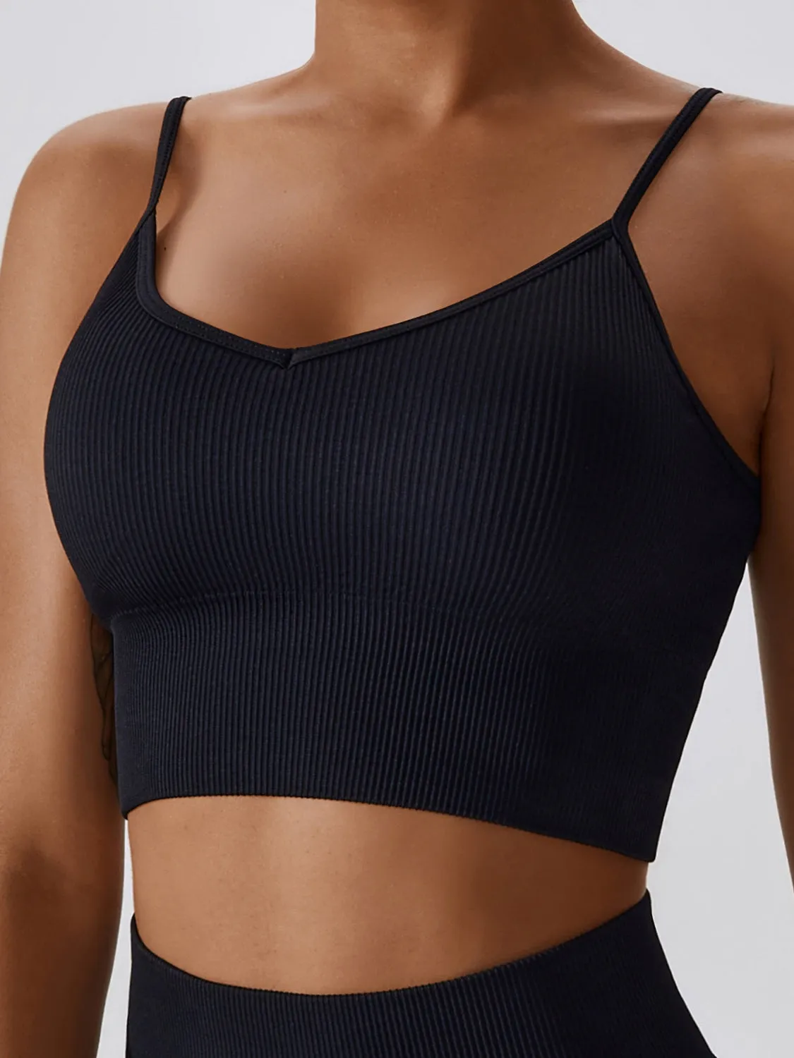 ZASUWA Female Ribbed Cross Back Sports Bras