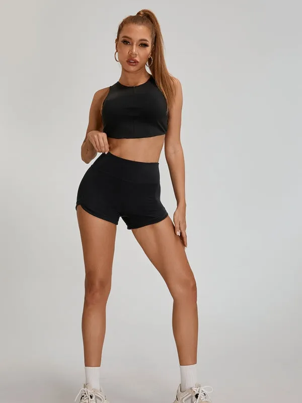 ZASUWA Female Scrunch Bum Cross Back Short Tracksuit