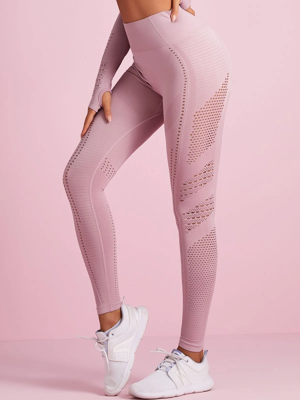 ZASUWA Female Seamless Fishnet Leggings