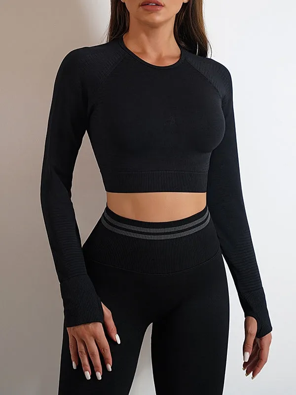 ZASUWA Female Seamless Scrunch Bum Leggings