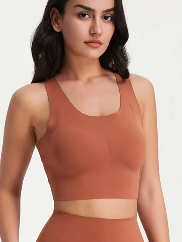 ZASUWA Female Second Skin Seamless Cross Back Sports Bras