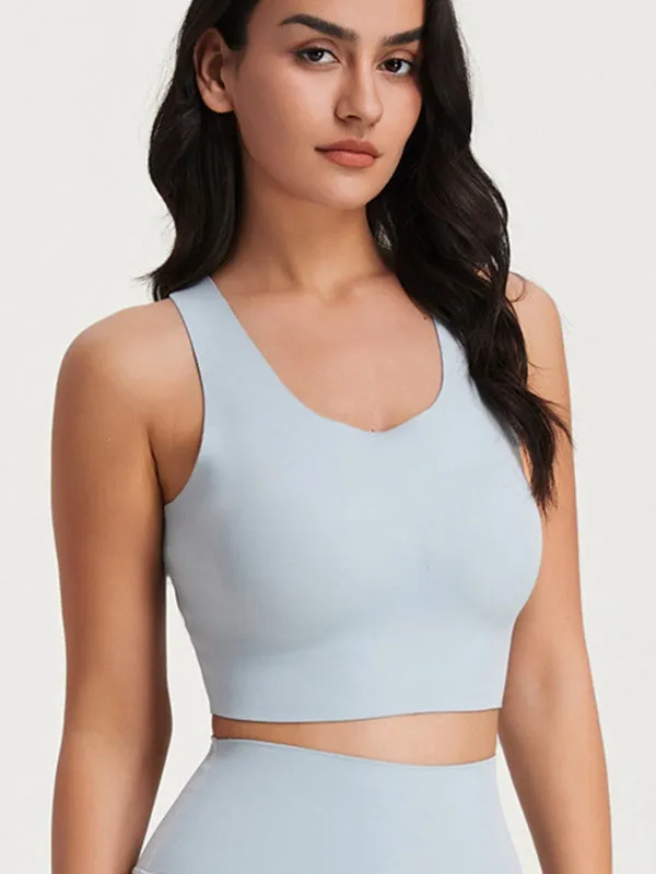 ZASUWA Female Second Skin Seamless Cross Back Sports Bras