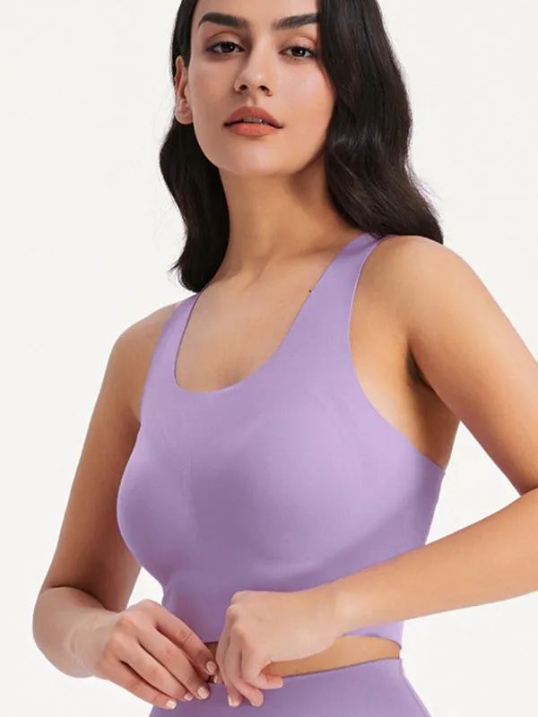 ZASUWA Female Second Skin Seamless Cross Back Sports Bras