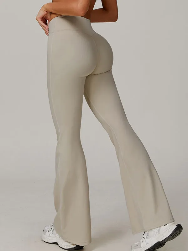 ZASUWA Female Sexy V-shape Waist Flare Backless Tracksuit
