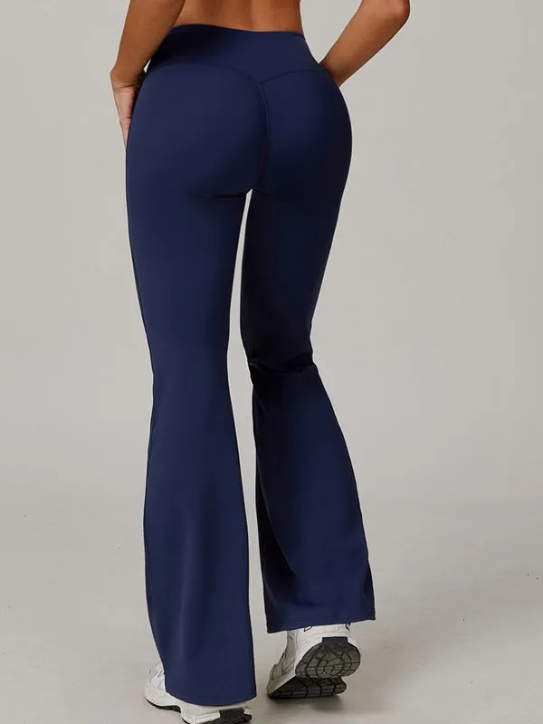 ZASUWA Female Sexy V-shape Waist Flare Backless Tracksuit