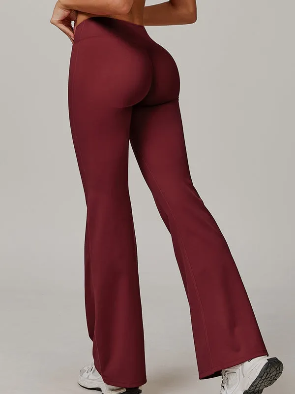 ZASUWA Female Sexy V-shape Waist Flare Backless Tracksuit