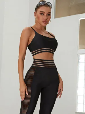 ZASUWA Female Sheer Mesh Scrunch Bum Quick-dry Tracksuit