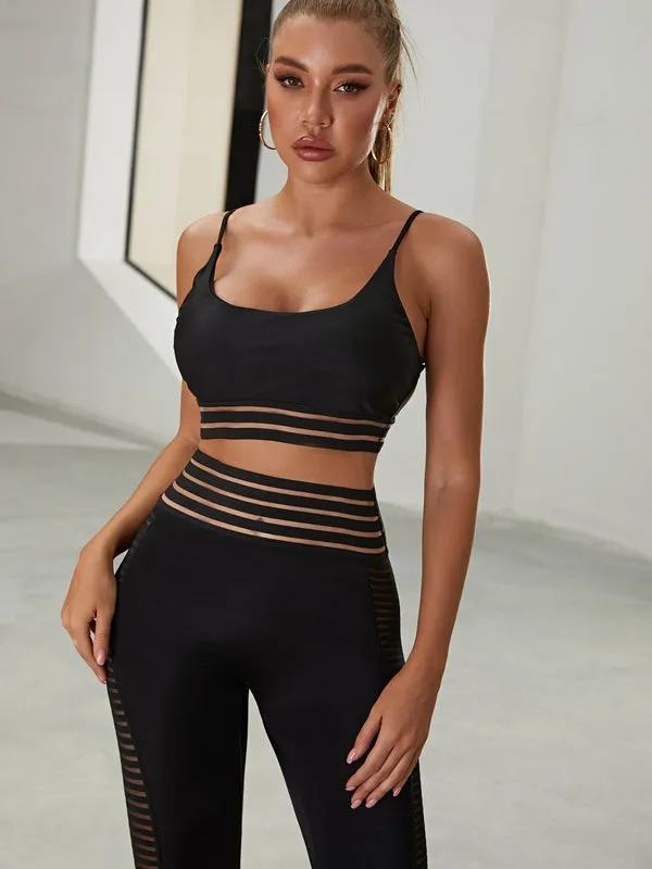 ZASUWA Female Sheer Mesh Scrunch Bum Quick-dry Tracksuit