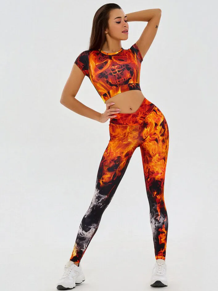 ZASUWA Female Skeleton Print Tracksuit