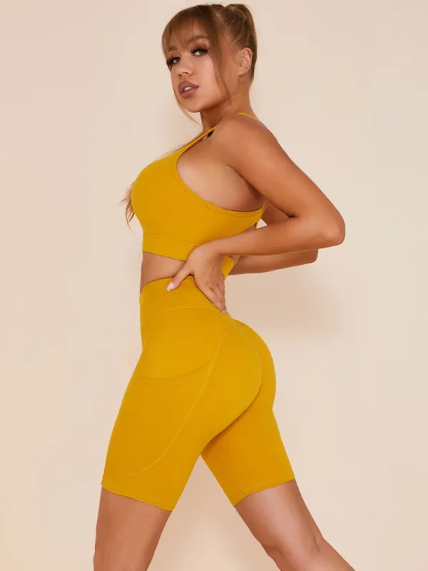 ZASUWA Female Solid Color Elastic Tight Suit