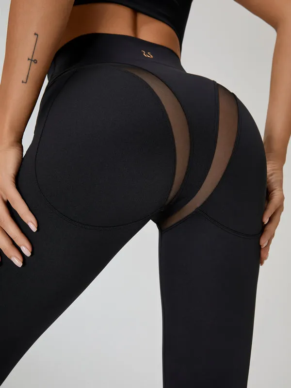 ZASUWA Female Super Sexy Unique Mesh Hip-lift Cross Tracksuit