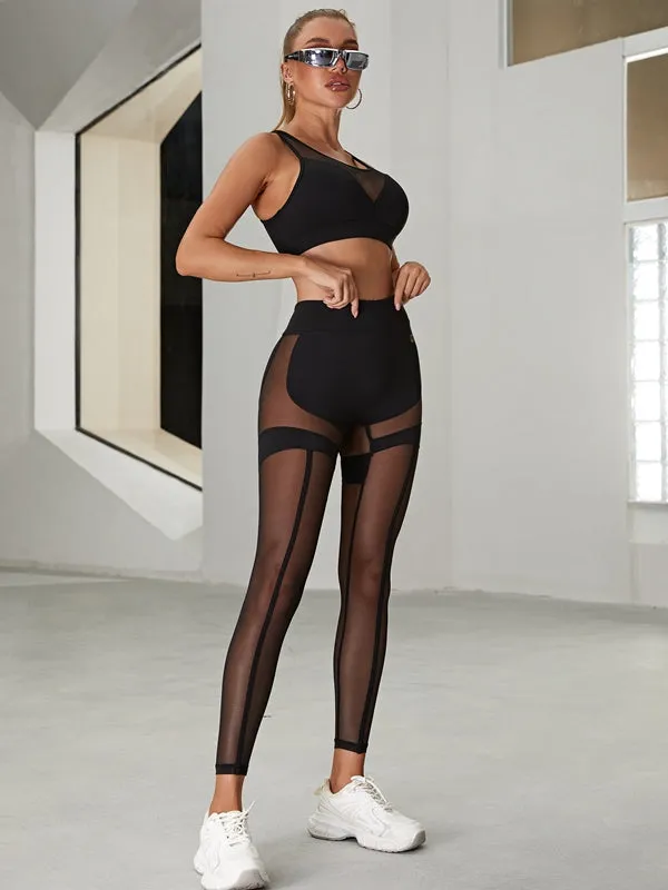 ?ZASUWA Female Super Sexy Unique Mesh Hip-lift Leggings