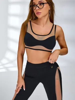 ZASUWA Female Super Sexy Unique Sheer Mesh Split Tracksuit