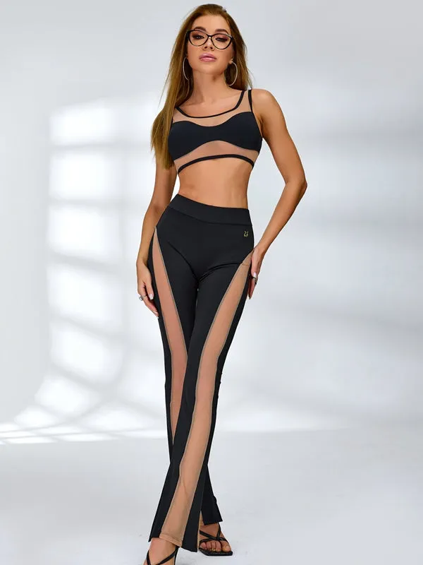 ZASUWA Female Super Sexy Unique Sheer Mesh Split Tracksuit