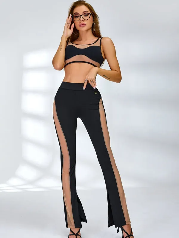 ZASUWA Female Super Sexy Unique Sheer Mesh Split Tracksuit