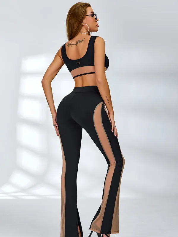 ZASUWA Female Super Sexy Unique Sheer Mesh Split Tracksuit