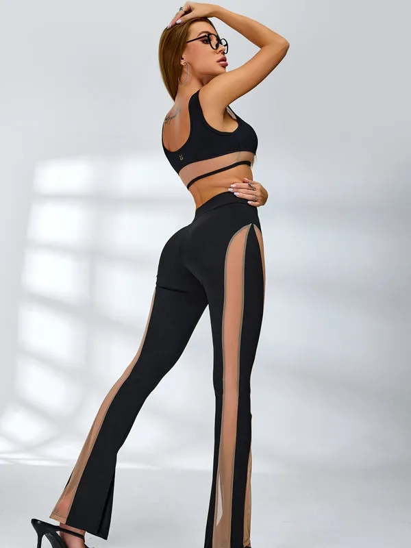 ZASUWA Female Super Sexy Unique Sheer Mesh Sports Bras