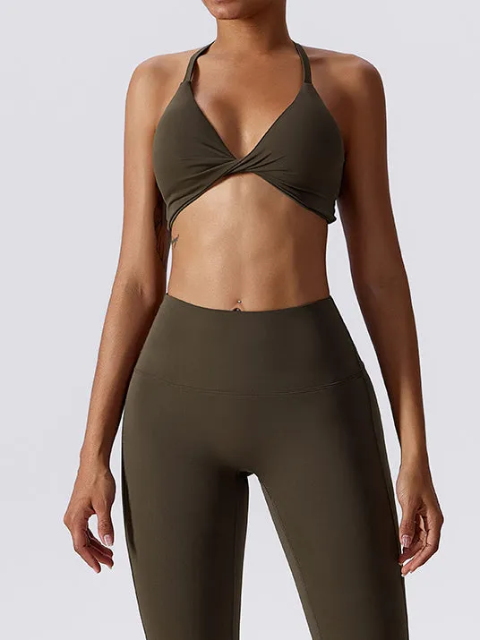 ZASUWA Female Twist Halter Sports Bras
