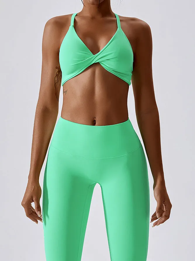 ZASUWA Female Twist Halter Sports Bras