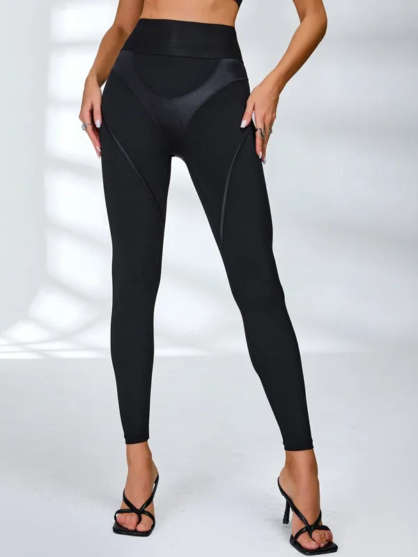 ??ZASUWA Female Ultra Sexy Fly Eye Push-up PU Fishnet Tracksuit
