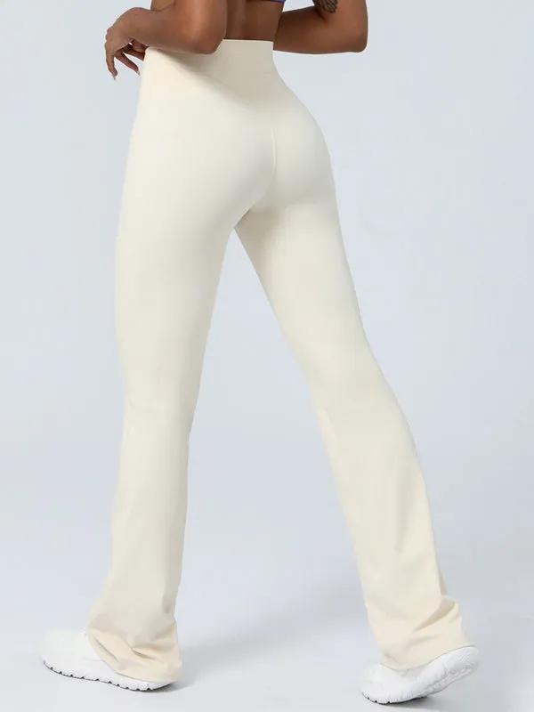 ZASUWA Female Unique Hip Stripes Flare Leggings
