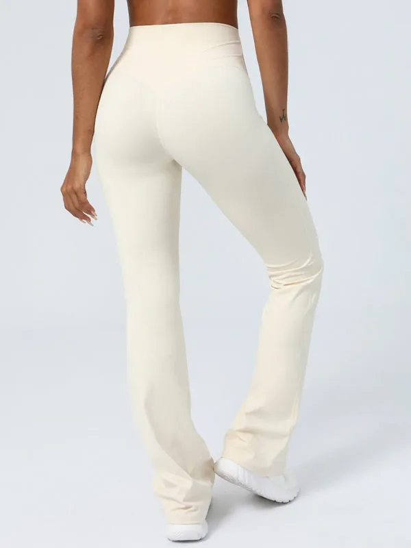 ZASUWA Female Unique Hip Stripes Flare Leggings