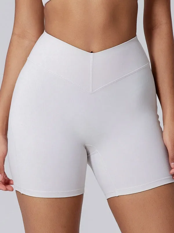 ZASUWA Female V Collar Backless V-shape Waist Hip-lift Short Tracksuit