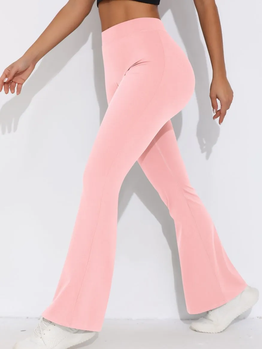 ZASUWA Female V-shaped Waist Scrunch Bum Quick-dry Flare Leggings