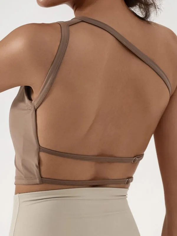 ZASUWA Female With Chest Pads Cross Back Sports Bras
