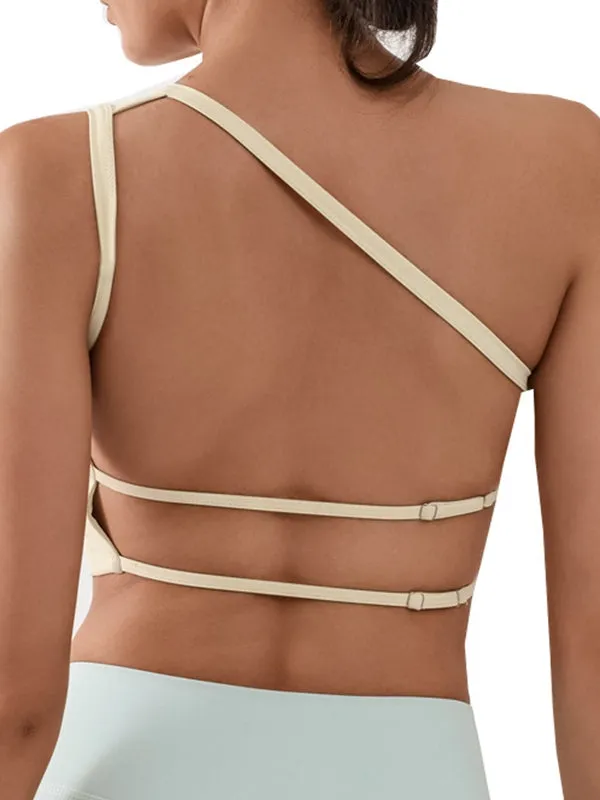 ZASUWA Female With Chest Pads Cross Back Sports Bras