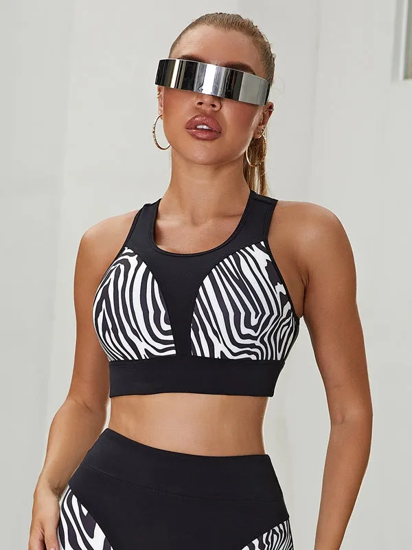 ?ZASUWA Female Zebra Pattern Push-Up Scrunch Bum Leggings