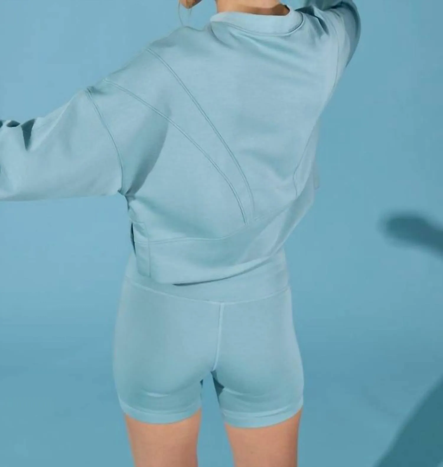 Zoey Biker Short Set In Blue